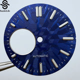NH38 dial 28.5mm Texture Watch Dial Green Luminous Modification Watch Accessories  Watch Faces for NH38 Movement