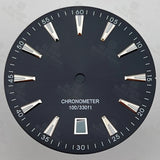 33mm AT Style Watch Dial Wristwatch Parts Sunburst Gradient Black Ocean Blue Red Dial Luminous Fits NH35 Movement 6 o'clock