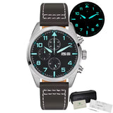 Militado ML04 Chronograph Quartz Military Watch OS00 Movement BGW9 Luminous 100m Waterproof  Domed Sapphire 39mm