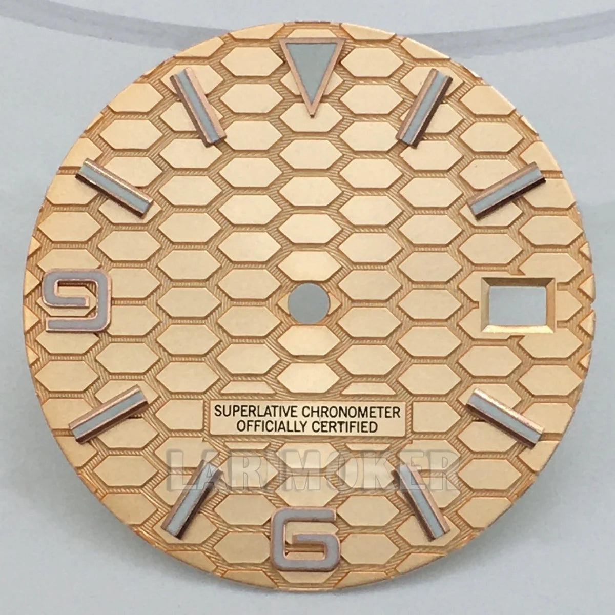 honeycomb texture watch dial is 29mm green luminous suitable for replacing parts of NH35 and NH36 movements