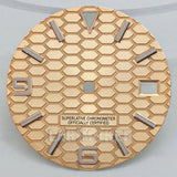 honeycomb texture watch dial is 29mm green luminous suitable for replacing parts of NH35 and NH36 movements