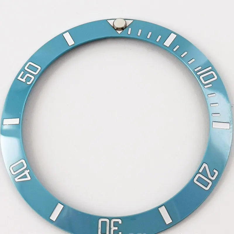 Arabic Numerals Tiffany Blue Ceramic Bezel Insert 38mm*30,6mm for SUB GMT Diver Watch White Numbers