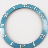 Arabic Numerals Tiffany Blue Ceramic Bezel Insert 38mm*30,6mm for SUB GMT Diver Watch White Numbers