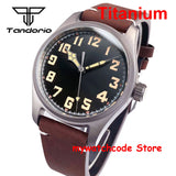 39mm Titanium Pilot Watch Tandorio TD143T Miyota 8215 Movt Automatic Sapphire 20ATM Retro Men Watch