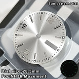 NH36 Dial For NH36 Movement 28.5mm C3 Green Luminous Day Date Window for SKX007 SKX013