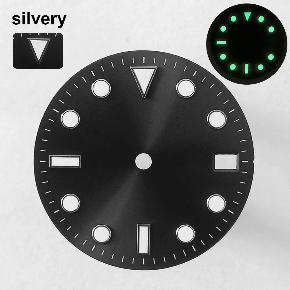 151 type of dials Submariner 28.5mm dial with calendar window suitable for NH35 movement luminous dial can support DIY dial customization name/logo