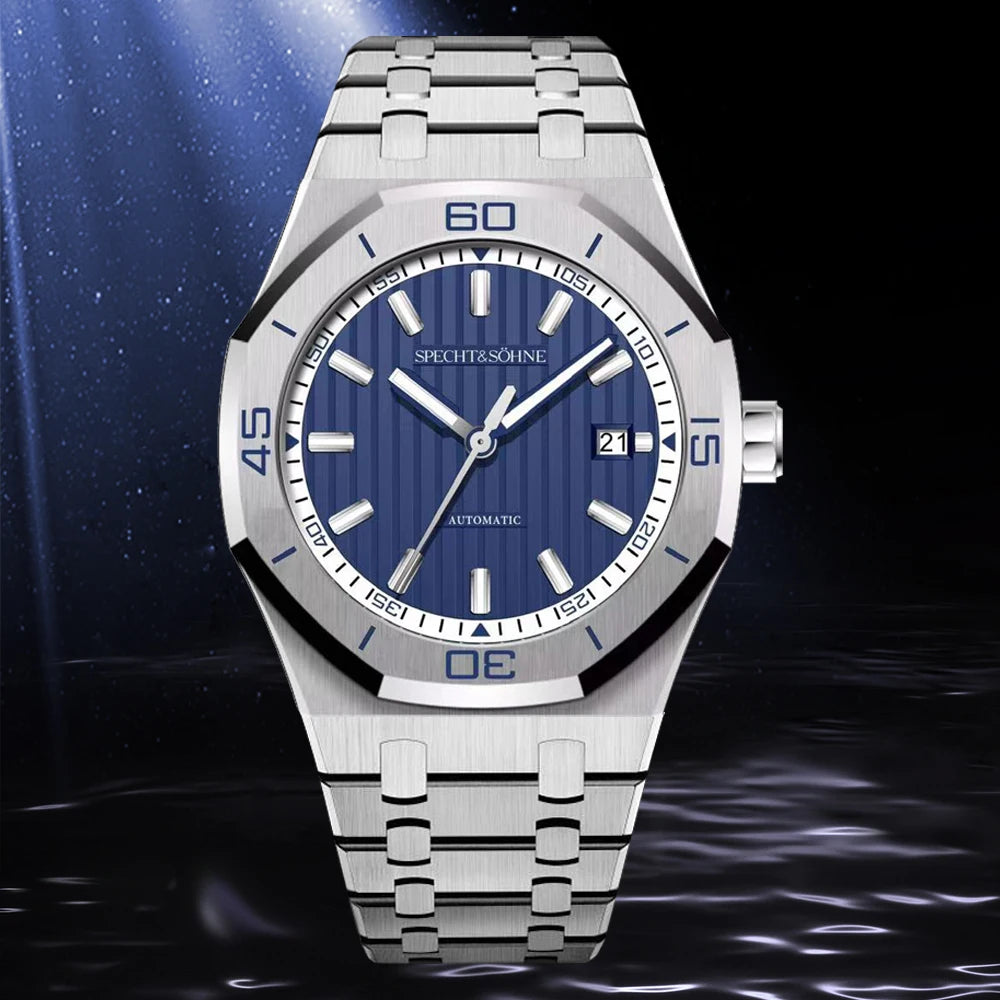 Original Octagon Watch Specht&Sohne 50M Waterproof Luminous Sapphire Crystal Miyota 8215 Automatic Reloj Hombre