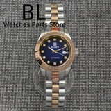 28mm Lady Watch BLIGER Luxury Two Tone Rose NH05 Automatic Watch Sapphire Diamond