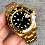 Tandorio Submariner NH34 GMT Watch TD015B Yellow Gold Ceramic 20bar 40mm Sapphire