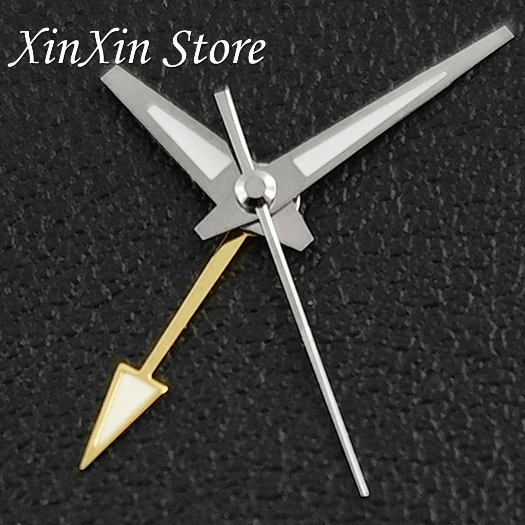 GS 4 Pointers NH34A GMT Watch Hands C3 Green Luminous Watch Needles for NH34 NH35 NH36 NH38 Movement