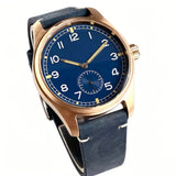 Solid Bronze titanium Hand Winding Watch Tandorio TD931B 39mm Sapphire Pilot ST1701 Automatic 20ATM