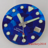 29mm Watch Parts White Blue Black Watch Dial Mother Of Pearl Fragment Pattern Fit NH35 NH36 Automatic Mens Watch Accessories