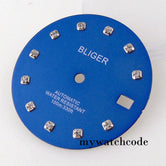 ブラック/グリーン/ブルー/ホワイト/イエロー 29mm 腕時計文字盤 日付ウィンドウ NH35A NH36A 自動巻きムーブメント 腕時計パーツ アクセサリー