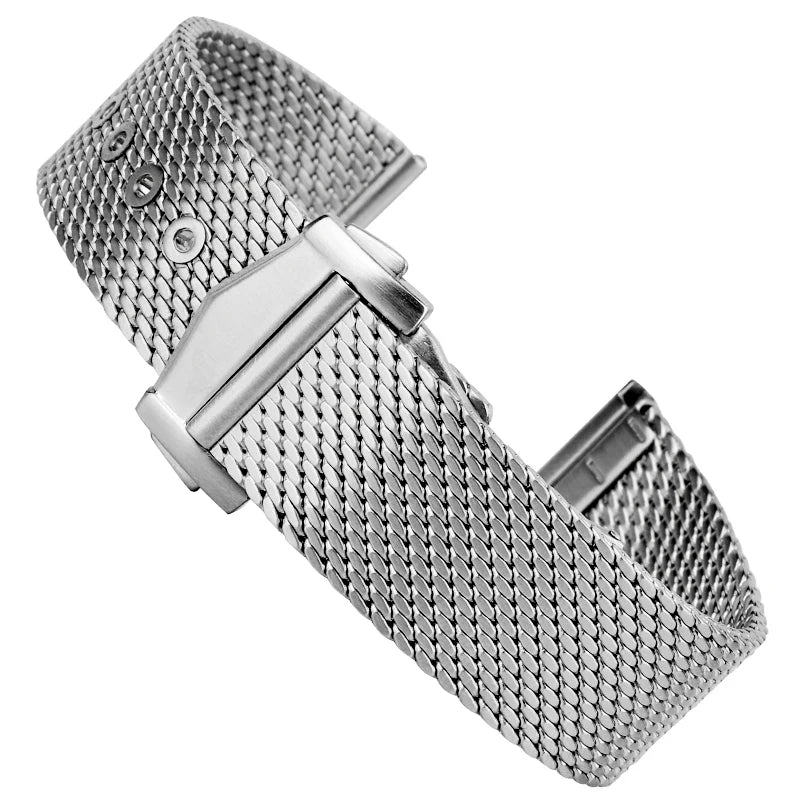 Mesh Strap for NTTD Sea Ghost Master Watch Strap Stainless Steel Flat-end Universal 20mm Bracelet Steel Watchband Heimdallr