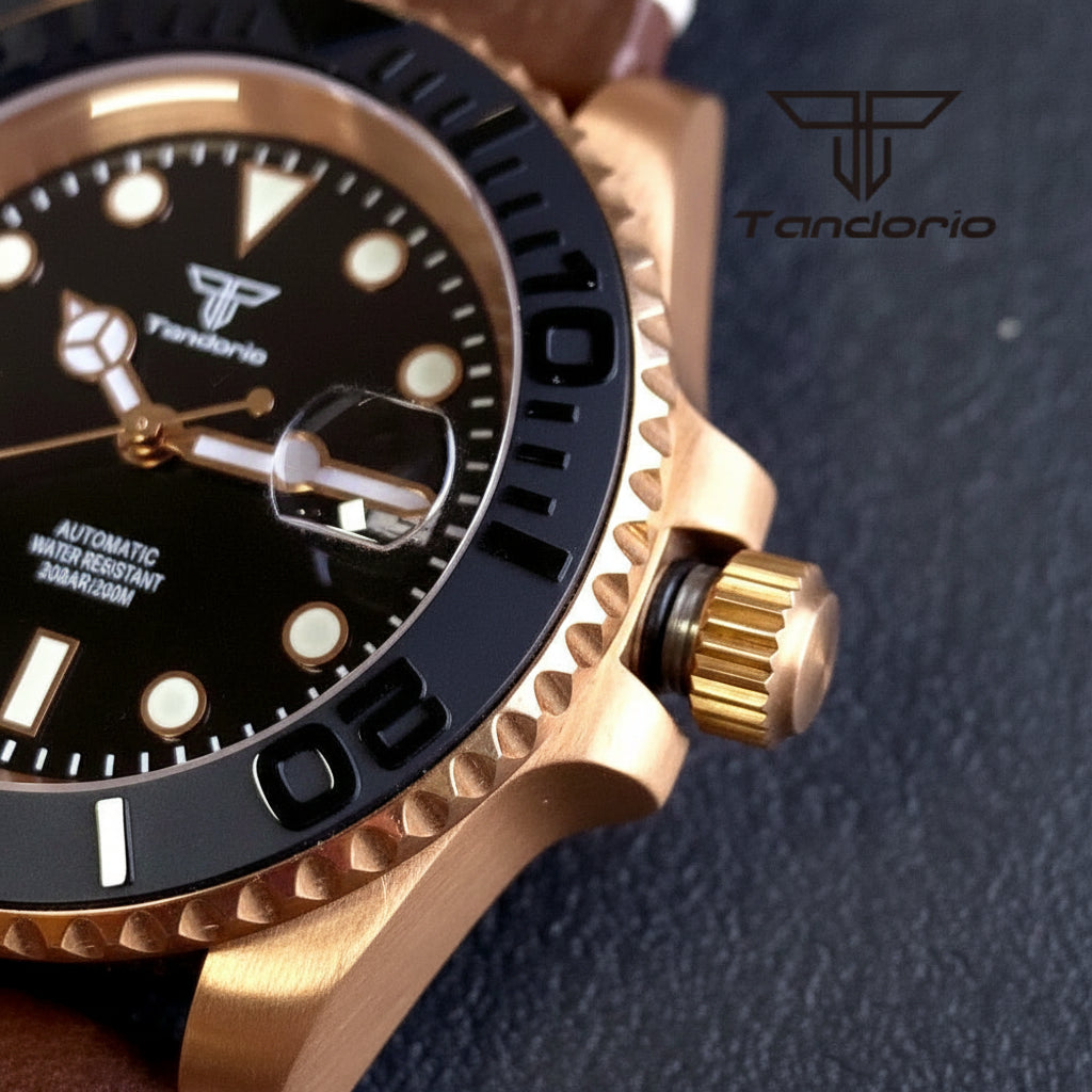 Solid Bronze Yacht Master Watch 40mm Tandorio TD232K CUSN8 NH35A