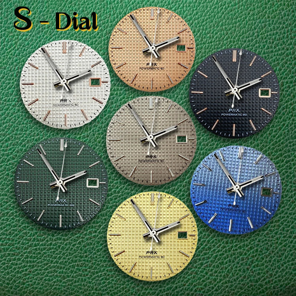 31.8mm watch dial PRX dial NH35 Oak dial Dial No Hands Green Luminous Suitable for NH35 NH36 Movement Watch Modification Accessories