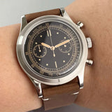 38mm Quartz Pilot Tandorio TD911 Chronograph MIYOTA OS20 Quartz Domed Sapphire Glass Retro 5Bar 2 eyes