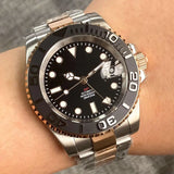 Tandorio NH34 GMT Two Tone Diving Watch TD015C 904L Bracelet 20Bar 40MM Sapphire