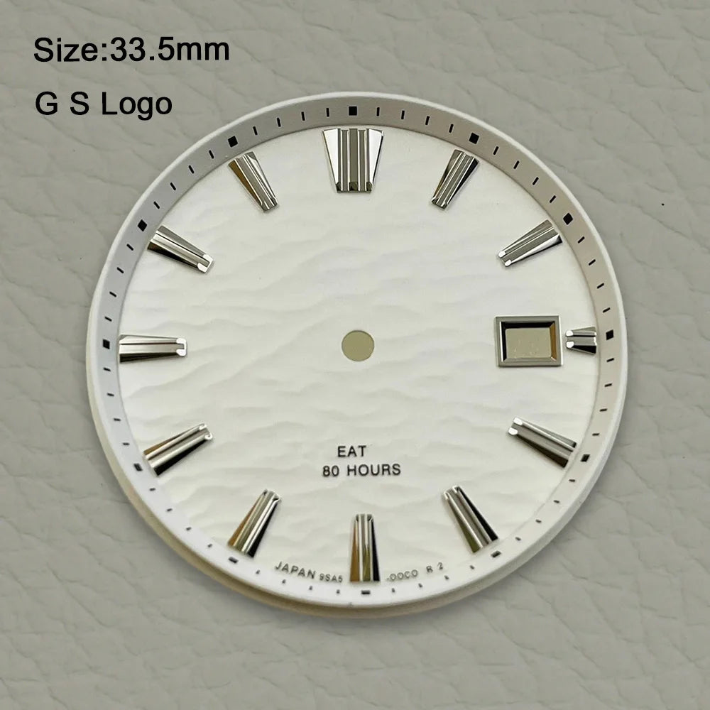 New 33.5mm G S Logo Dial water ripple Dial Suitable For NH36 Nh35 Movement High Quality Watch Modification Accessories