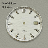 New 33.5mm G S Logo Dial water ripple Dial Suitable For NH36 Nh35 Movement High Quality Watch Modification Accessories