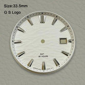 New 33.5mm G S Logo Dial water ripple Dial Suitable For NH36 Nh35 Movement High Quality Watch Modification Accessories