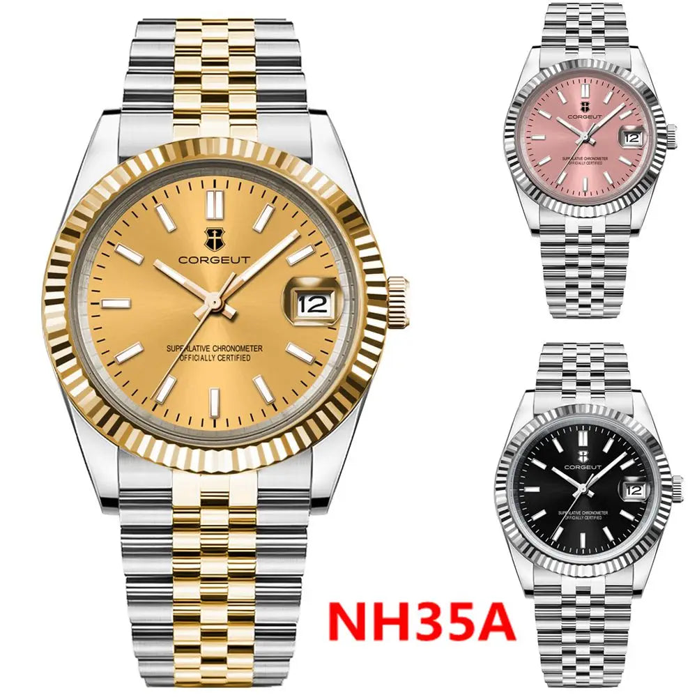 Corgeut Datejust CG2029 Seiko NH35A 36mm/39mm Jubilee dress Sapphire 10Bar