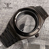 Black PVD 40mm Engineer Watch Case Watchband Sapphire Glass Fit for Engineer Style Watch Mod Accessories NH35 NH36/ETA2824 PT5000 Model