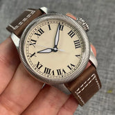 Tandorio Fluted Pilot Watch TD117A 20BAR  NH35 PT5000 Roman Numerals Sapphire 39mm