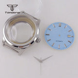 Tandorio Cocktail Mod Watch Case Domed Sapphire 40mm NH35 Automatic +33.5mm Dial Set Glass Back GS Style Accessary