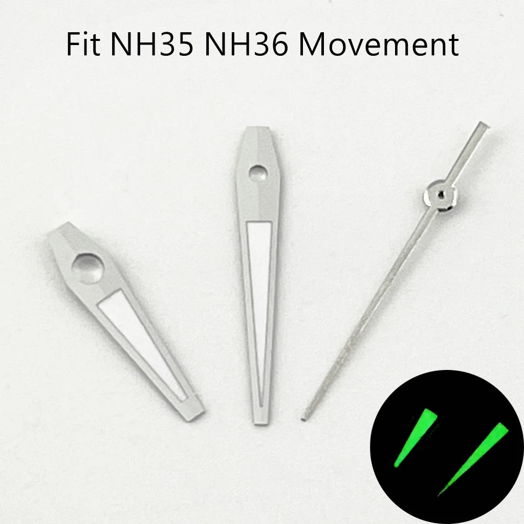 NH35 Watch Hands Silver/Gold/Black/Rose Gold Luminous Watch Hands Fit NH35 NH36 ETA2824 2836 PT5000 Movement Watch Accessories