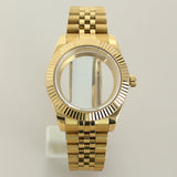 Gold DateJust Case two tone gold case 39mm 36mm Fluted Sapphire For Seiko NH35 NH36 NH38 NH34 Miyota 8215 Movement 28.5 Dial Jubilee Bracelet (Copy) (Copy)