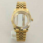 Gold DateJust Case two tone gold case 39mm 36mm Fluted Sapphire For Seiko NH35 NH36 NH38 NH34 Miyota 8215 Movement 28.5 Dial PT5000 ETA 2824Jubilee Bracelet