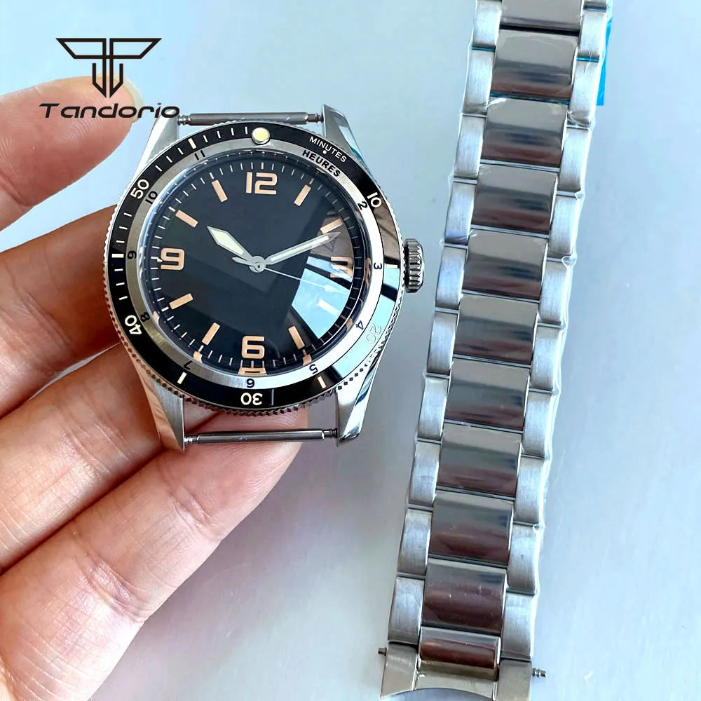 40mm Serica Mod Dive Case Domed Sapphire +Bracelet+31mm Dial+Hands Mod Accessories Fit NH35 NH36 NH38 ETA2824 PT5000 ST2130 Miyota8215