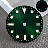28.5mm blue lume NH35 NH34 Dial Single Calendar Submariner style with Hands Watches accessory