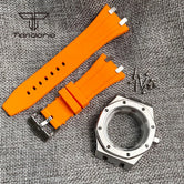 42mm ロイヤルオーク APケース ステンレススチール ブラッシュド オクタゴンウォッチケース ブレスレット ガラスバック チャプターリング サファイアガラス NH35 NH36 自動巻きムーブメント搭載
