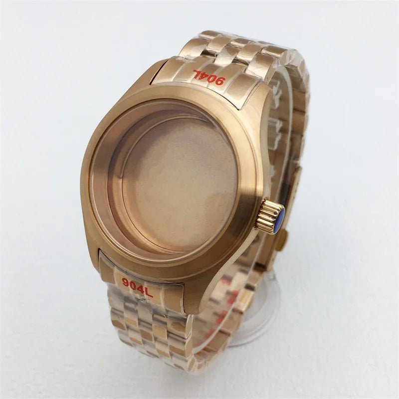 Miyota 9015 watch case 36mm 39mm explorer Mod Brushed Dome Sapphire Glass Fit NH35 NH36 ETA2824 PT5000 Miyota9015 10bar