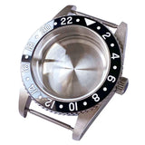 38mm Diver Watch Case GMT Case Stainless Steel Brushed 200M  Fit NH34 GMT NH35 Domed Sapphire Glass Alloy Insert 120 Click Bezel