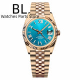 36mm39mm Two-tone Rose Gold DateJust Fluted Sapphire Roman Index Bubble 10Bar