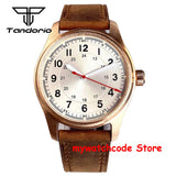 39mm Real Cusn8 Bronze Aviator Watch Tandorio TD107Z  Sapphire 20Bar  NH35A PT5000 Miyota8215 Automatic Military Relojes