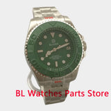 Green 43mm Deep Sea Watch Case Ceramic Insert Sapphire Glass NH35 Miyota 8215 PT5000 ETA2824 10ATM
