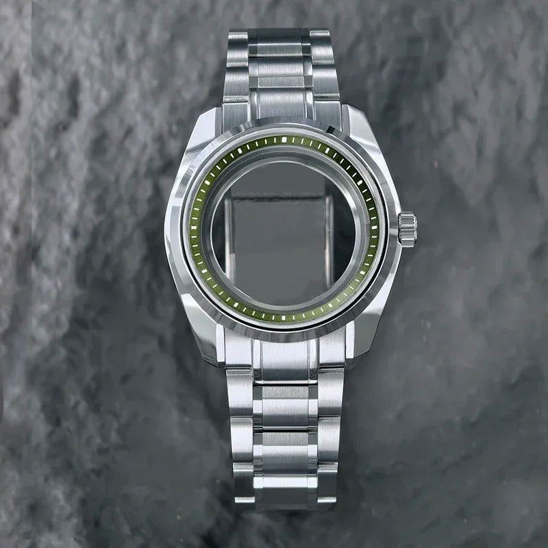 Premium 40mm 44GS Design Case Fit 32.5mm Dial Sapphire Crystal Chapter Ring Matches High Quality Automatic Luxury GMT NH35 NH34