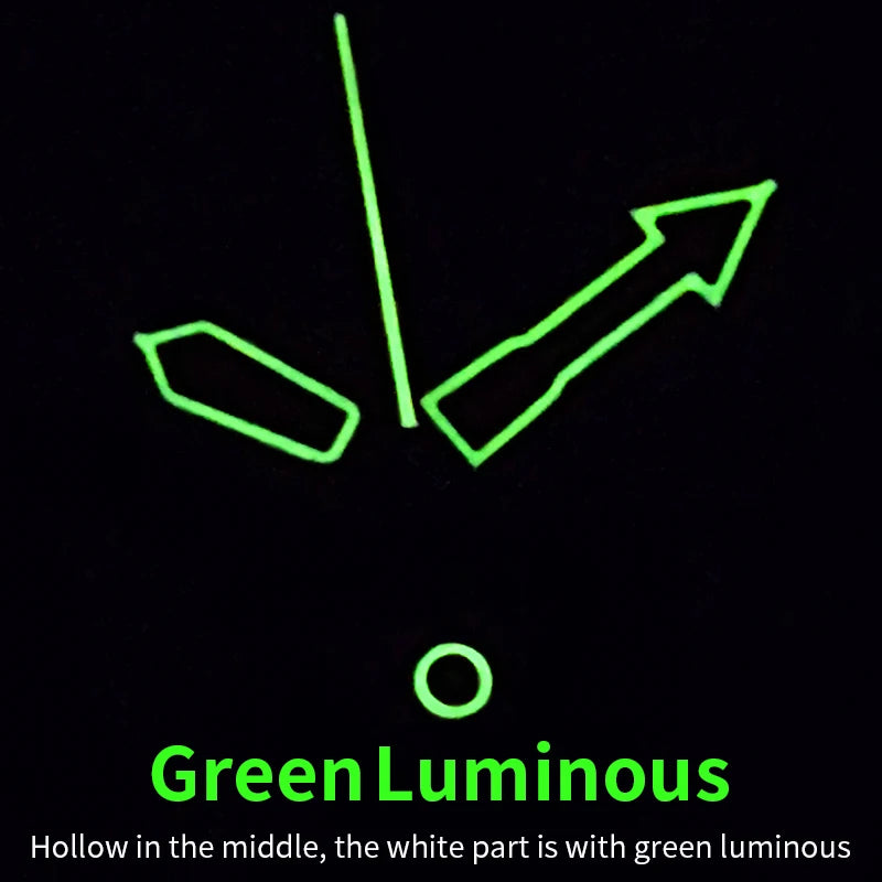 Green luminous Watch Hand Set SKX Lume Hands MOD Fits NH35 NH36 4R36 NH72 Second Minute Hour Movements Replacement Accessories