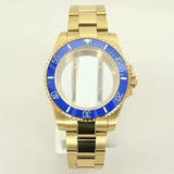 40MM PVD Gold Submariner Watch Case  GMT Yacht Master Polish Strap Sapphire Glass For NH35 NH36 NH34 NH38 Miyota 8215 Eta 2824 GMT SUB Yacht 20ATM waterproof