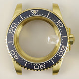 40MM PVD Gold Submariner Watch Case  GMT Yacht Master Polish Strap Sapphire Glass For NH35 NH36 NH34 NH38 Miyota 8215 Eta 2824 GMT SUB Yacht 20ATM waterproof