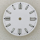 28.5MM sunburst watch Dial Green Luminous Watch Dial for NH35/ETA2836 2824/Pt5000/ 8215/Mingzhu 2813 Movement Watch Modification Accessories