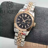 31mm Women's Watch BLIGER Two Tone Gold Case Sapphire Japan NH05 Movement 10ATM