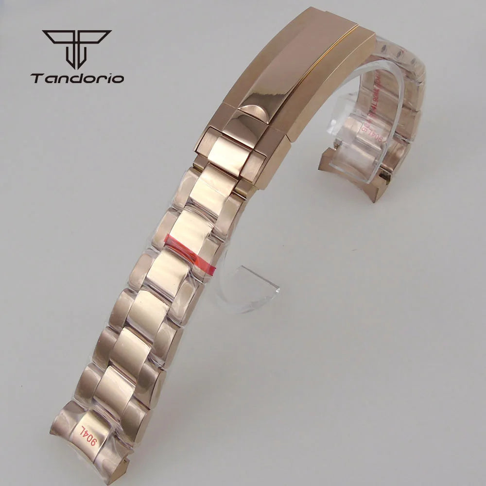 39mm Quartz Watch Case+Watchband Sapphire Glass Fit VK63 VK64 Movt Multi-Functional Chronograph Men Wristwatch Accessories Parts