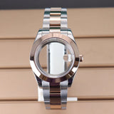 Explorer Watch Case 36mm/39mm Silver Rose Gold yellow Gold Two tone Sapphire 316L stainless Steel For Nh35 Nh36 NH34 NH38 Nh70 Miyota 8215 8285Movement