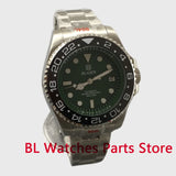 Green 43mm Deep Sea Watch Case Ceramic Insert Sapphire Glass NH35 Miyota 8215 PT5000 ETA2824 10ATM