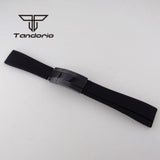 20mm Width Black/Blue/Green Silicone Rubber Strap Watchbands Black/Rose Gold Buckle Watch Spare Parts Accessories